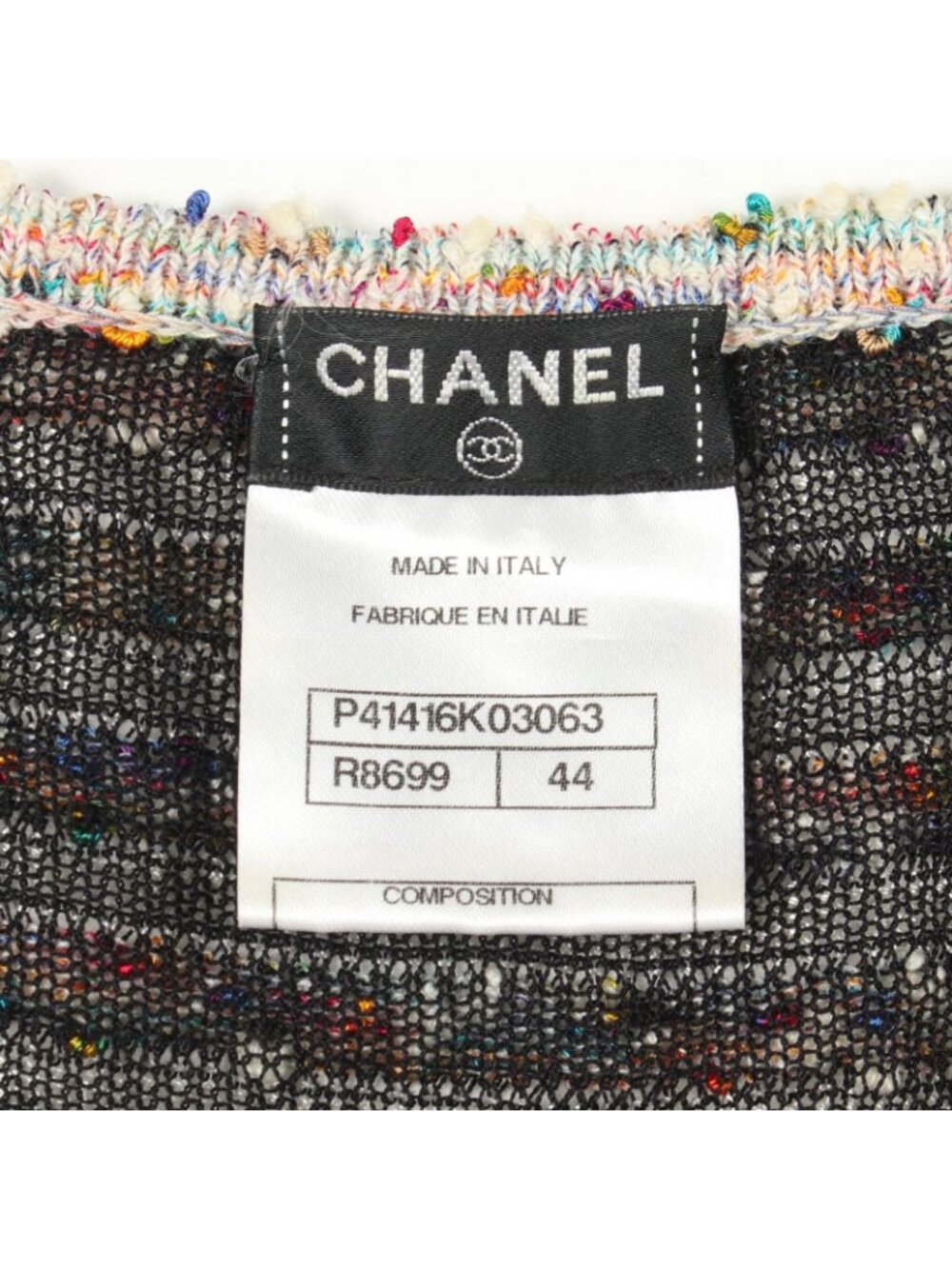 Chanel Dress Sleeveless Border White Multi Color Rayon Cotton - Picture 3 of 10